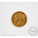 A Queen Victoria young head 1873 gold full sovereign