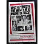 10 Rillington Place, 1971, 27" x 41" One Sheet Poster, British crime drama,
