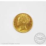 A Queen Victoria young head 1866 gold full sovereign