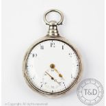 A George IV silver pair case pocket watch, movement signed 'G.