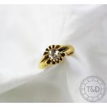 A diamond set 18ct gold ring, Birmingham 1911,
