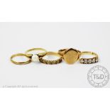 A selection of five rings, to include,