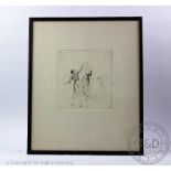 Troy Kinney (American 1871-1938), Dry point etching, Dancers, Signed in pencil, 21cm x 19.