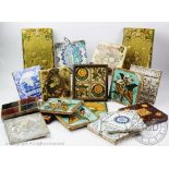 A collection of 19th century and later tiles, to include three Minton & Co encaustic tiles, 14.