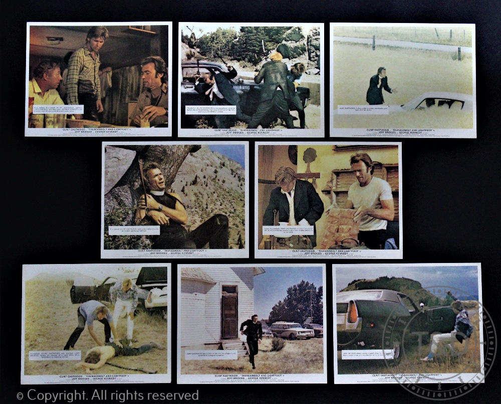 Thunderbolt and Lightfoot, 1974, 10" x 8" Front of House or Lobby cards, American crime drama,