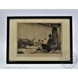 After James Abbott McNeil Whistler, Print of an etching, Chelsea, Printed by Virtue & Co,