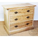 An ash chest of drawers Provenance: Yeaton Peverey Hall