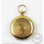 A Waltham 18K gold full hunter pocket watch,