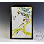 A Chinese porcelain plaque,