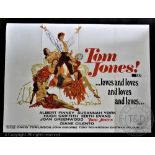 Tom Jones, 1963, 30" x 40" Quad Poster, British adventure comedy starring Albert Finney,