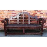 A Lutyens style garden bench,