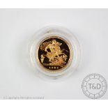 A Queen Elizabeth II 1982 gold proof half sovereign,