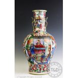 A 19th century large Chinese porcelain famille rose vase,