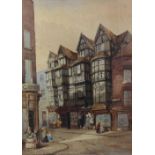 In the manner of Louise Rayner (1832-1924), Watercolour on paper, High Street, Shrewsbury,