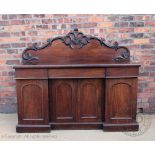 An early Victorian mahogany pedestal sideboard, with three frieze drawers,