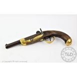 A French model 1822 percussion pistol, lock indistinctly stamped possibly 'Mre.Imp.