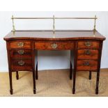 A George III mahogany serpentine sideboard,