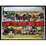 How The West Was Won, 1962, 30" x 40" Quad Poster, Epic western movie starring Henry Fonda,