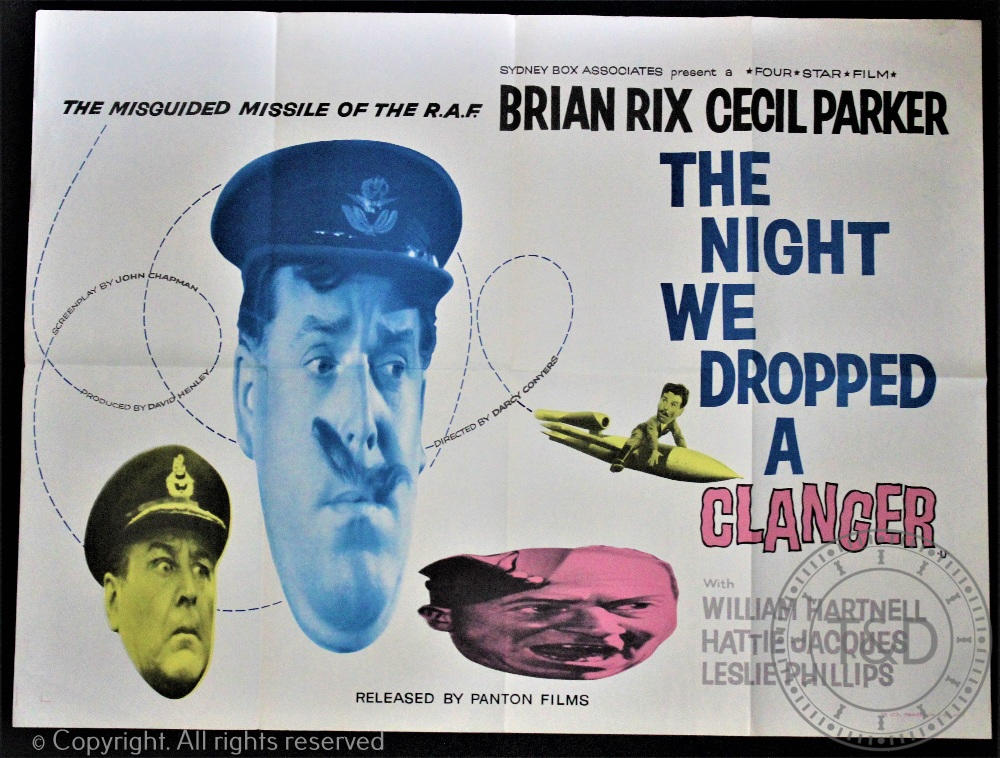 The Night We Dropped A Clanger, 1959, 30" x 40" Quad Poster,