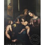 After Raffaello Sanzio da Urbino (known as Raphael) Large oil on canvas,