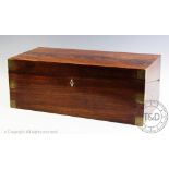 A 19th century mahogany campaign style writing slope,