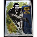 Dr No, 1962, 63" x 47" Large Poster, French version, British spy drama,