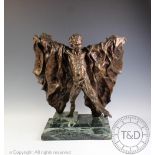 Byron Howard (British b1935), Bronze sculpture, Nureyev as Lucifer, Limited edition bronze No 1/6,