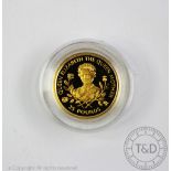 A 1995 Guernsey gold proof £25 coin, in capsule,