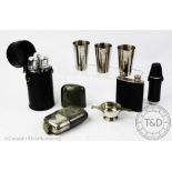 A selection of hip flasks,