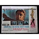 Dead Fall, 1968, 30" x 40" Quad Poster, British crime drama, starring Michael Caine,