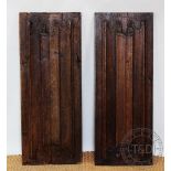 A near pair of 18th century carved linen fold panels, 86.