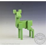 Manner of Eduardo Paolozzi; an unusual cubist model of a deer, circa 1960's,