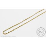 A decorative link yellow metal chain, stamped '18k' indistinctly, gross weight 4.