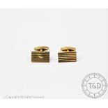 A pair of 9ct gold cufflinks,