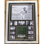 A framed commemorative panel 'Sir Ian Botham 'The Ashes' Man of the Series 1981',