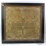 A George IV needlework sampler by Anne Margaret, dated Dec 13th 1824,