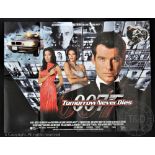 Tomorrow Never Dies, 1997, 30" x 40" Quad Poster, Eighteenth in the classic James Bond series,