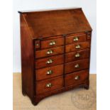 An Edwardian oak bureau,