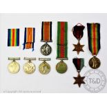 A Police Exemplary Service Medal and WWI & WWII medals, comprising,