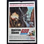 633 Squadron, 1964, 27" x 41" One Sheet Poster, classic RAF War movie, starring Cliff Robertson,