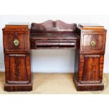 A William IV mahogany pedestal sideboard,