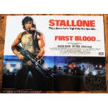 First Blood film poster, c1982, starring Sylvester Stallone,