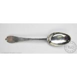 A George I silver Trefid pattern spoon, Exeter 1719, initialled to the reverse of terminal 'E x M',