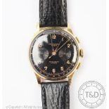 A gentlemans 18ct gold Chronograph Suisse wristwatch,
