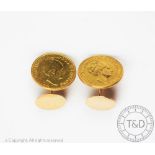 Two Netherlands gold 10 Gilder coins,