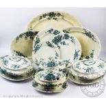 A Victorian Middleport Pottery 'Brampton' pattern part dinner service,