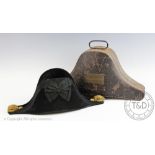 A 19th century Naval officers Bicron hat,