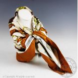 An Hermes Paris silk scarf, in 'Aux Champs' design,