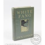LONDON (J), WHITE FANG, first edition, embossed blue cloth with pale lettering,