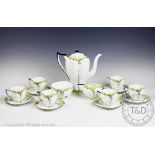 A Shelley china 'Balloon Tree' fifteen piece coffee service, pattern 11624,